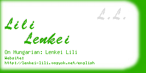 lili lenkei business card